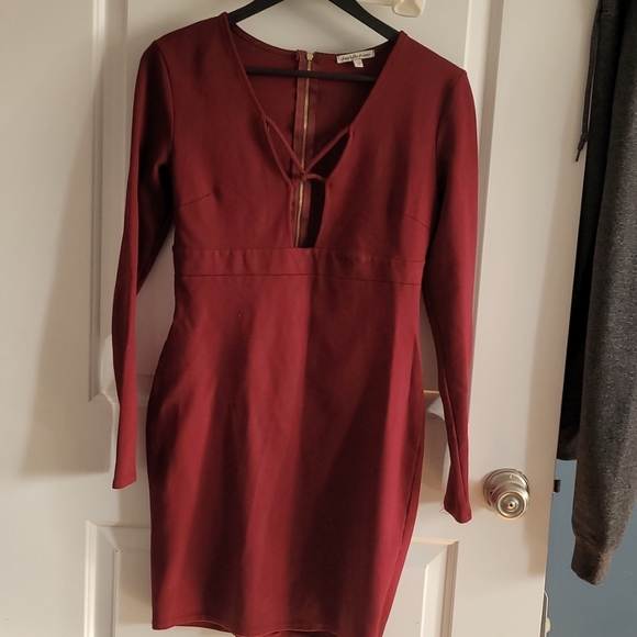 Charlotte Russe Burgundy Dress - Picture 1 of 5